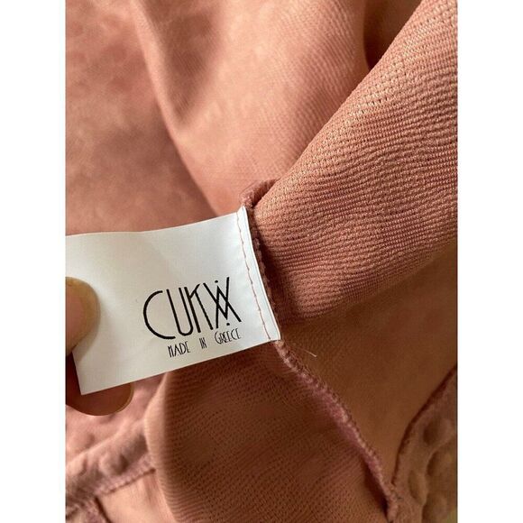 Cuk Shirt Top Pink Dusty Rose Asymmetrical Polkadot One Size Pink Blouse - Picture 5 of 7